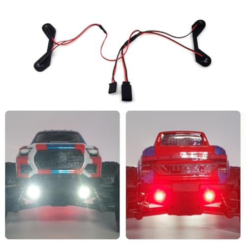 RC Headlight Taillights Kits Front & Rear Lights for ARRMA 1/18 Granite Grom Upgrades Parts