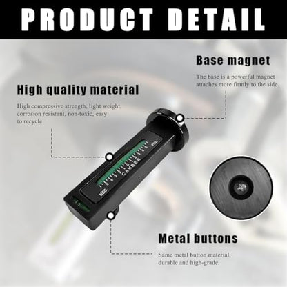 KVAEY Adjustable Magnetic Gauge Tool, Camber Caster Strut Wheel Hub Alignment Gauge Tool for Tire Repair, Universal Magnetic Gauge Wheel Alignment Tool for Most Car Truck RV (Black) - color: Black