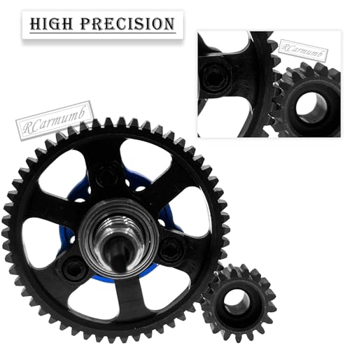54T Spur Gear Upgrades Part for Slash Stampede Rustler 4X4（VXL）, Hardened Steel Slipper Clutch Eliminator 54T Spur Gear with Pinions Gears Set(15T 17T 19T) RC Upgrades,#6878,Navy Blue - color: Navy Blue(54T)