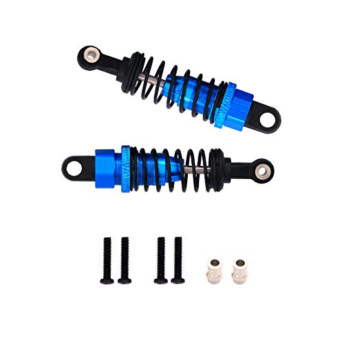 2PCS Alloy Aluminum Shock Absorber Replacement Compatible with WLtoys 1/18 RC Car A949 A959 A969 A979 K929 A959-b A969-b A979-b K929-b Metal Upgrade Accessories (Blue)