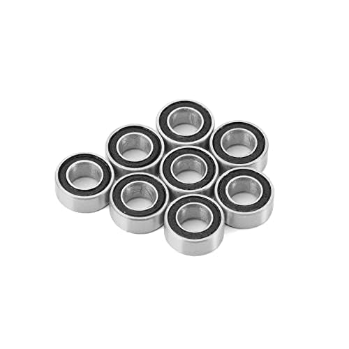 INJORA Steel Sealed Bearing Kit for TRX4M 1/18 RC Crawler, 22PCS (Black) (Pack of 2) - size: 8x12x3.5mm (Pack of 2)
