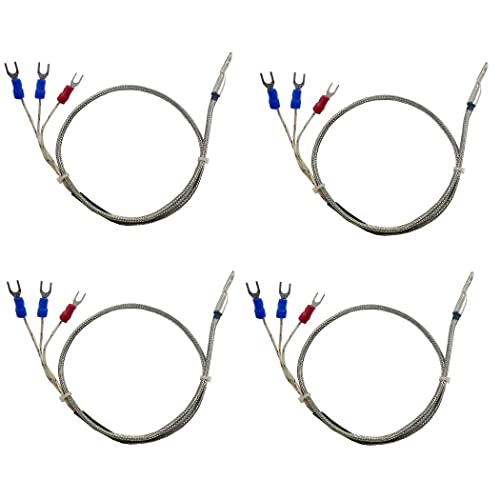 4ch DC 12V 24V -40~500 Celsius PT100 RTD RS485 Temperature Sensor Module Modbus RTU Platinum Thermal Resistance Collector (4PCS PT100 Sensor) - color: 4PCS PT100 sensor