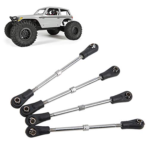RC Car Steering Rod, 4Pcs Steering Linkage Rod Adjustable, Fit for Monsters Trunk Racing Truck 1/10 RC Model