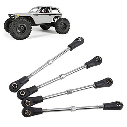 RC Car Steering Rod, 4Pcs Steering Linkage Rod Adjustable, Fit for Monsters Trunk Racing Truck 1/10 RC Model