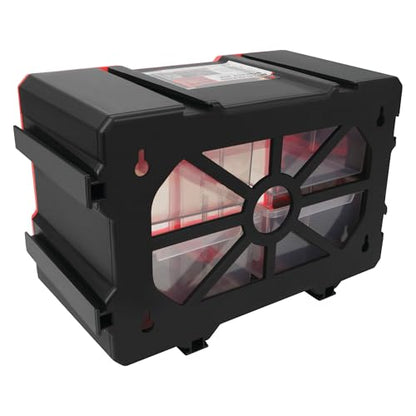 Performance Tool W5911 4-Drawer Interlocking Storage - Ideal for Organizing Tools and Hardware with Secure Interlocking System