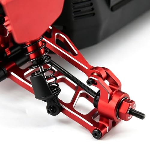 Aluminum Rear Hub Knuckle Arm for ARRMA Mini Kraton 1/16 RC Car, Upgrade Replacement Parts, (Red Rear Hub/Knuckle Arm) - color: Red Rear Hub/Knuckle Arm