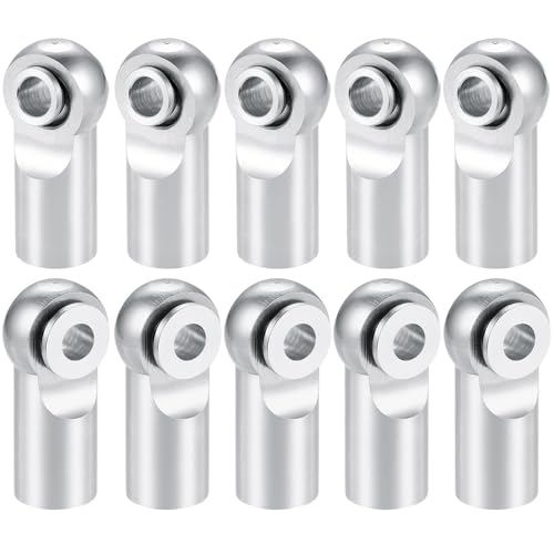 MORLORDY 10Pcs M2.5 Tie Rod End Ball Joint Link Ball Head Holder for RC Car Truck Upgrade Part (Silver) - color: Silver