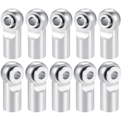 MORLORDY 10Pcs M2.5 Tie Rod End Ball Joint Link Ball Head Holder for RC Car Truck Upgrade Part (Silver) - color: Silver