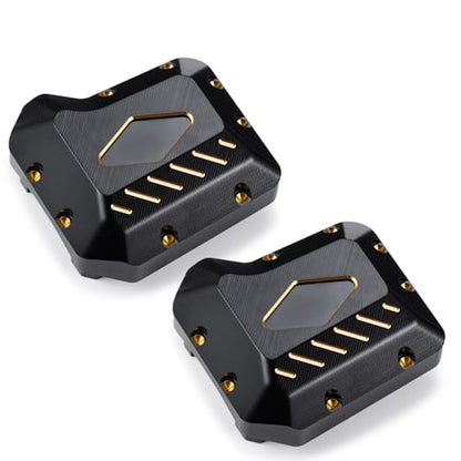 LSG 2PCS Brass Front and Rear Axles Housing Diff Cover 127g Counterweight for 1/10 TRX4 TRX6 RC Crawler Upgrade Parts