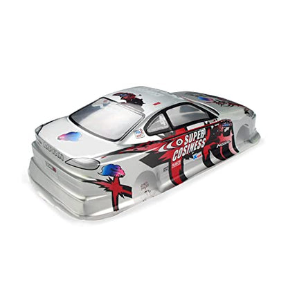 Manrock 1/10 Scale RC Painted Drift Racing Touring Onroad Car Body Shell Silver