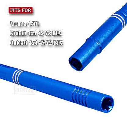Aluminum RC Center Slider Driveshaft Upgrades Part for 1/10 Kraton 4x4 4S V2 BLX,Outcast 4x4 4S V2 BLX,Center Slider CVD Hops Up,Navy Blue - color: Navy Blue - Parts