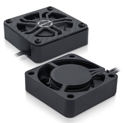 2 Pack Surpass Hobby 40mm RC Cooling Fans,16000 High RPM RC Car Motor Fan for 1/8 1/10 RC Car Truck Truggy (Without Motor Heatsink) - style: 2Pack 40mm fan-black