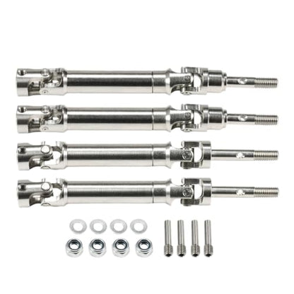 4Pcs Stainless Steel Drive Shaft Universal Joint Driveshaft for 1/10 RC Truck Slash 4X4 XVL Rustler Stampede Hoss HQ727 Upgrade