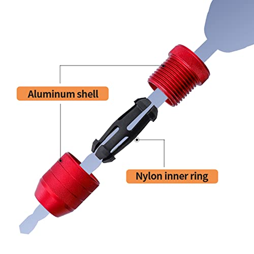 RUITOOL Drill Bit Stop Collar Set, Adjustable Drill Bit Depth Stop, 2 Pcs | Aluminum alloy, protective inner liners, adjustable for 5/64"-3/16" and 15/64"-7/16" bits, depth control for repeat drilling