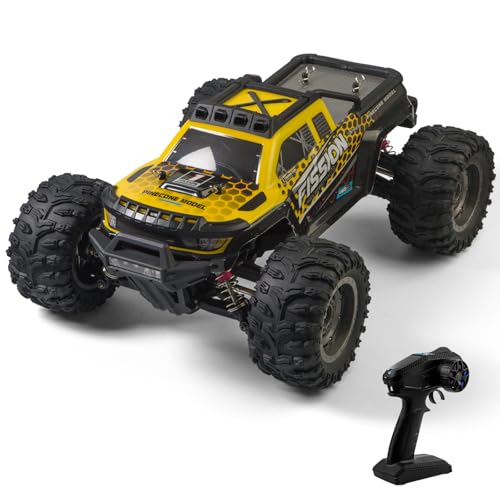 A ALPHA Brushless High-Speed 4WD RC Truck with Metal Drivetrain, Upgrade-Free 1/12 RC Truck Designed for Fast, Aggressive Driving