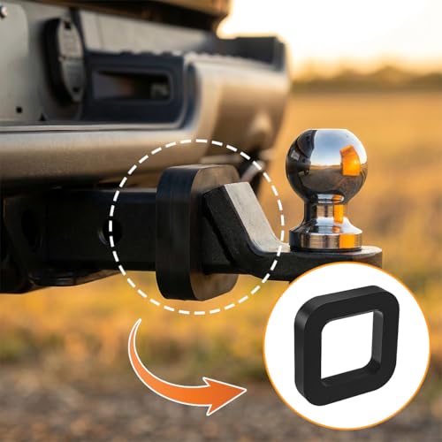 6PCS Car Hitch Receiver Silencer Pad, 2 Inch Automotive Provide Cushion Reduces Rattle and Noise, Adjustable Vehicle Hitch Receiver Silencer Pad Accessories, Universal Fit