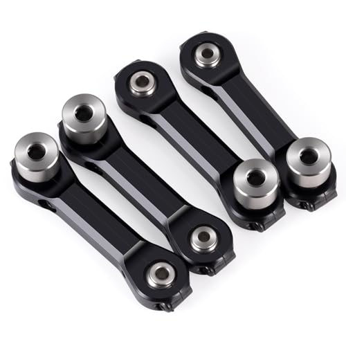 4Pcs Aluminum Anti-Roll Sway Bar Suspension Arm Linkage，Black | Upgrade Parts, For 1/5 Losi DBXL 2.0 RC Car - color: Black