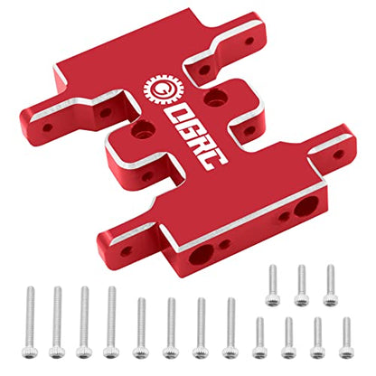 OGRC Aluminum Skid Plate Gearbox Mount Transmission Plate for SCX24 Crawler | SCX24 Transmission Skid Plate, 7.4g Lightweight Gearbox Base, Red - color: Red