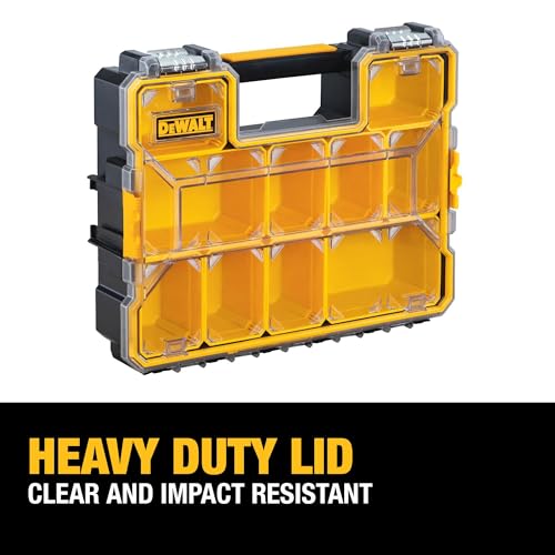 DEWALT Small Parts Organizer, Hardware Storage Box with Removable Dividers, 10-Compartment (DWST14825) (Pack of 3) - size: One Size (Pack of 3)