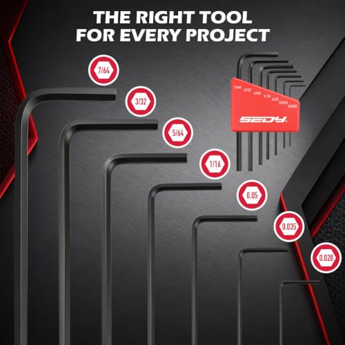 SEDY 22 Piece Mini Hex Key Allen Wrench Set - Hex/Torx, Metric/SAE (3-IN-ONE, Cr-V) - style: 22 Piece Mini Hex Key Allen Wrench Set