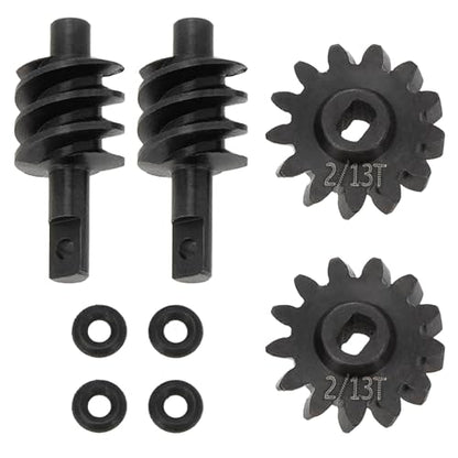 MEUS RACING SCX24 2-13T Overdrive Differential Gear Helical Diff Gears Set for Axial SCX24 Deadbolt C10 JLU Gladiator Bronco 1/24 RC Crawler Car Upgrade Parts, 2 Sets - size: 2-13T