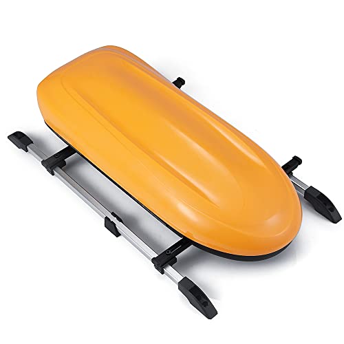 RC-Hub Plastic Roof Trunk Luggage Rack Box for 1/10 TRX-4 TRX-6 RC Crawler Car,Roof Top Carrier Storage Luggage Box for RC Crawler (Yellow) - color: Yellow
