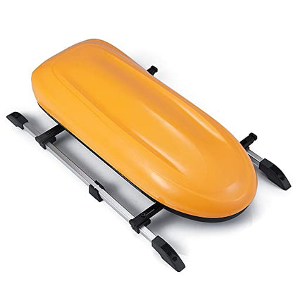 RC-Hub Plastic Roof Trunk Luggage Rack Box for 1/10 TRX-4 TRX-6 RC Crawler Car,Roof Top Carrier Storage Luggage Box for RC Crawler (Yellow) - color: Yellow