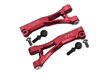 GPM For Arrma LIMITLESS/INFRACTION/TYPHON Upgrade Parts Aluminum Front Upper Arms - 2Pc Set Red