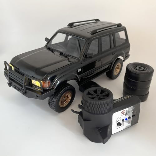 WPL D54 RC Truck 4x4 Off Road Drift RC Car 1/16 Scale RTR LC80 Style | Remote Control Truck 280 Brushed Motor Full Proportional Upgraded Chassis Spare Drift Tires Hobby Toy for Adult