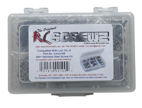 RCScrewZ Stainless Steel Screw Kit los100 Compatible with Team Losi LST 3XL-E (LOS04015)