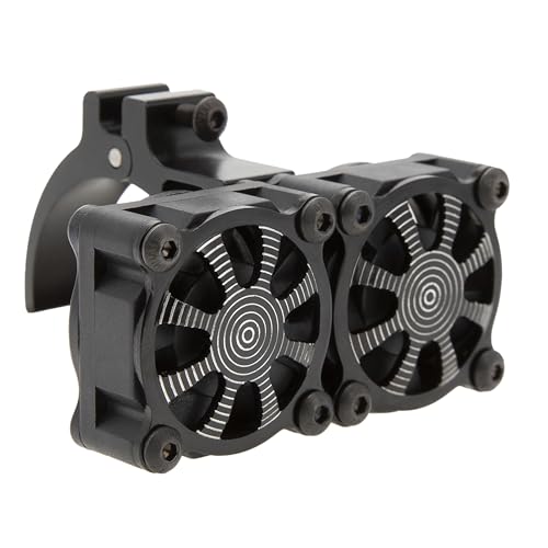 DKKY RC Motor Cooling Fan Heatsink 18000RPM 36mm for ARRMA Axial Traxxas 1/6 1/8 1/10 RC Models with 3650 Motor (Black) - color: Black