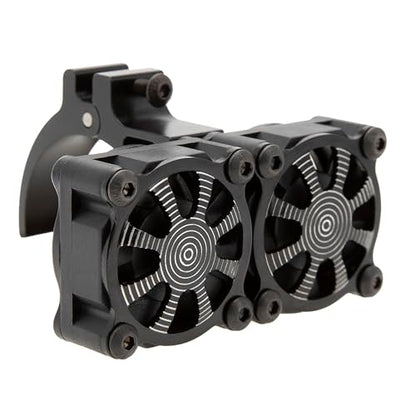 DKKY RC Motor Cooling Fan Heatsink 18000RPM 36mm for ARRMA Axial Traxxas 1/6 1/8 1/10 RC Models with 3650 Motor (Black) - color: Black
