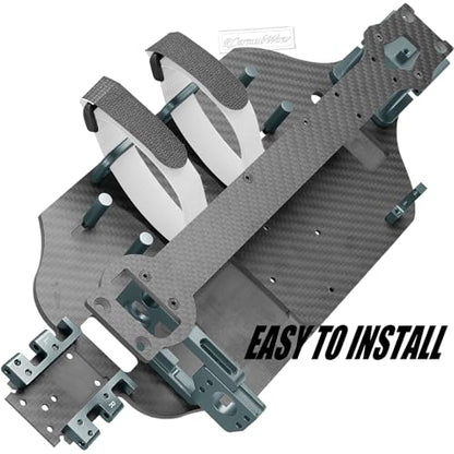 Carbon Fiber Chassis Upgrades Part for 1/10 F0rd F15O Rapt0r R 101076-4,RC Chassis Protect Armor Skid Plate Guard,Titanium - color: Titanium(1set)
