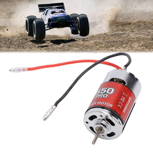 Zunate 550 45T Brushed Motor for RC Crawler Car and Boat, Stainless Steel Cover with Copper Components for Stable Power Output and Consistent Performance Specs