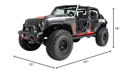 Paramount Automotive 81-20301 07-21 Jeep Wrangler JK/JL & 2020 Gladiator Guardian Mid-Width Front Bumper