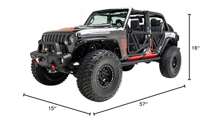 Paramount Automotive 81-20301 07-21 Jeep Wrangler JK/JL & 2020 Gladiator Guardian Mid-Width Front Bumper