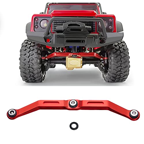 RCLIONS Aluminum Steering Link for 1/18th TRX4M RC Crawler Car Upgrades (Red) - color: Red