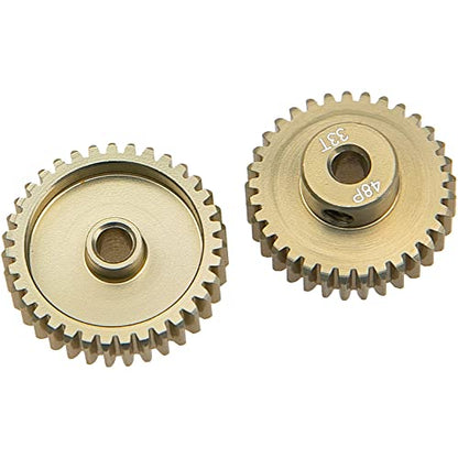 ShareGoo 7075 Aluminum Alloy 48P 3.175mm Pinion Gear Sets 32T 33T 34T 35T Motor Gears Fit 3.175mm (1/8-Inch) Shaft Compatible with HPI Losi Axial Traxxas Tamiya 1/10 RC Car,4Pack