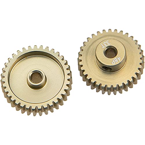ShareGoo 7075 Aluminum Alloy 48P 3.175mm Pinion Gear Sets 32T 33T 34T 35T Motor Gears Fit 3.175mm (1/8-Inch) Shaft Compatible with HPI Losi Axial Traxxas Tamiya 1/10 RC Car,4Pack