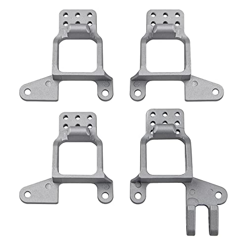 RC Shock Towers Mount Front & Rear Shock Tower Shock Absorbers Mount Bracket Compatible with Traxxas TRX-4 Bronco 1/10 RC Crawler Upgrade Parts (Silver) - size: Silver