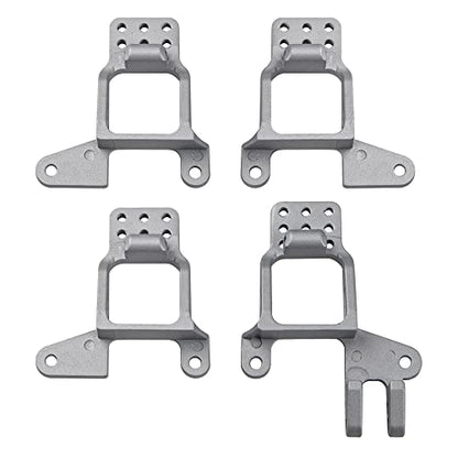 RC Shock Towers Mount Front & Rear Shock Tower Shock Absorbers Mount Bracket Compatible with Traxxas TRX-4 Bronco 1/10 RC Crawler Upgrade Parts (Silver) - size: Silver