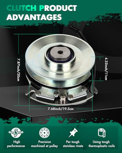 SCITOO PTO Clutch Fits for Bad Boy Mowers CZT Commercial Series | |for Bad Boy Mowers Outlaw XP Series |for Bad Boy Mowers Pup 4800 5000 5200 6000 7200 - style: 5218-220