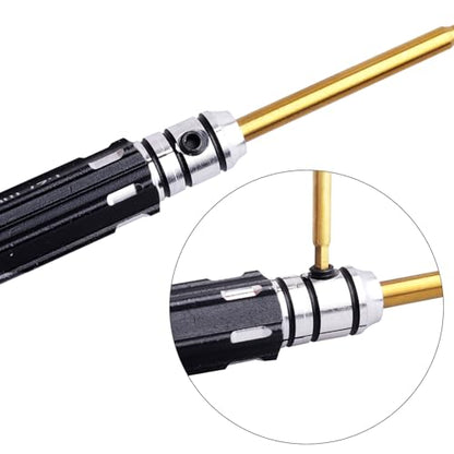 5pcs FriHobby Small RC Hex Screwdriver Set 0.9mm 1.27mm 1.3mm 1.5mm 2.0mm Hex Drivers Titanium Bits for 1/18 1/24 RC Mini Crawler Car SCX24 AX24 TRX4M FCX24 Repair Tool Kits