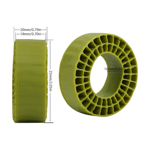DJX 4PCS 1.0 Inch Tire Inserts Silicone Rubber Insert Foam Waterproof for 56-58mm*22-24mm 1.0'' Tire (Green) - color: Green