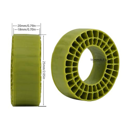 DJX 4PCS 1.0 Inch Tire Inserts Silicone Rubber Insert Foam Waterproof for 56-58mm*22-24mm 1.0'' Tire (Green) - color: Green