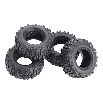 4Pcs 0.7 Inch Soft Rubber Tires with Foam Inserts for 1/30 Scale RC Crawler Axial SCX30 Upgrade Parts Accessories (C 33mm*13mm)
