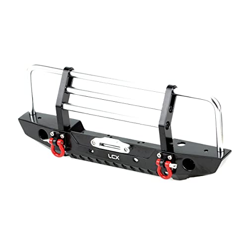 LCX Racing 1/10th RC Crawler Car Metal Bull Push Bar Front Bumper for TRX4 TRX-4 Axial SCX10 II 90046 Redcat Gen8 Scout II, Upgrades Parts Accessories