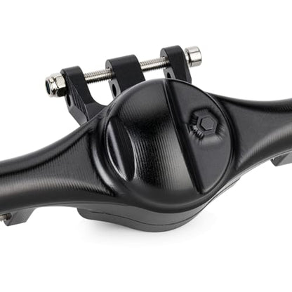 F10T Offset Straight Axle,CNC Machined Aluminum Front Rear Axle Set for VS4-10 SCX10 II Leaf Chassis 1/10 Scale RC Crawler Built (Black) - color: Black