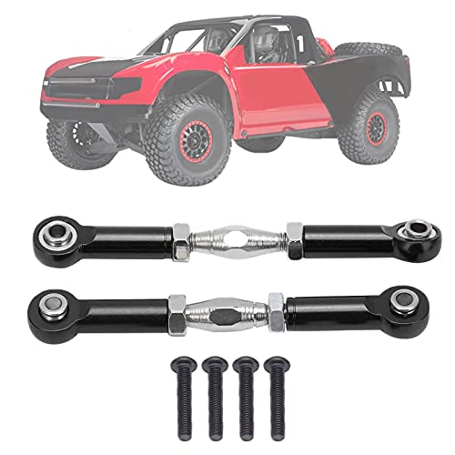 Front Sway Bar Kit with 2.7 inch Aluminum Alloy Arms High Tensile Strength Front Anti Roll Bar Suspension Stabilizer for 1 7 Remote Control Cars Lightweight Sturdy RC (Black) - color: Black