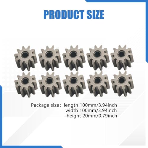 10Pcs RC Motor Pinion Gear Set, Metal 10T Replacement for 1/12 MN99S2 MN78 MN82 MN168 Crawler Truck Upgrade Parts